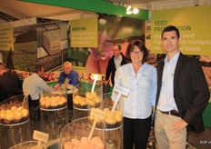 Greta Broeders en Guillaume Vincent van IPM Potato Group Ltd.