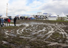 Vanaf de middag veranderde het terrein van Potato Europe 2017 langzamerhand in een modderpoel.