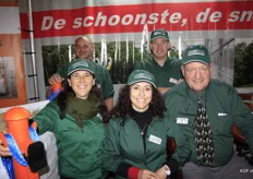 Met de klok mee vanaf linksboven: Roel van Campen, Martijn Venhorst, Jan Schuringa, Ximena Bekx en Christelle Reboullet van Agrodust.