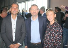 Ronald Dees van McCain, Stephane Pluenet (Kloosterboer) en Corinne Debeaumont van McCain