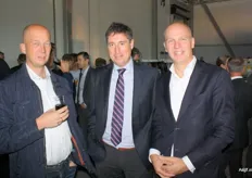 Eduard Backer, Patrick Kockx (CMA) en Willem Mantel van TMA Logistics