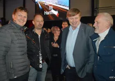 Jos Mellema van Scania, Henry de Jonge van Bergingstransport de Jonge, Koos Jonker van Volvo en Jaap Broekman van Hartman.