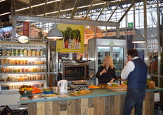 De kas waar heerlijk hapjes werden klaargemaakt.