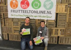 Wilbert Peters en Ether Sessink van Fruitteeltonline.nl