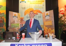 Ger Klarenbeek was de troef van McCain om iedereen kennis te laten maken met de Crispers, Een nieuwe aardappelvariant in het assortiment van de aardappelproducent