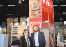 Jelica en Obrad Obradovic op de stand van PiGo, leverancier van high-tech koelinstallaties.