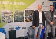 Mark Gerritsen en Cees de Jong van Schoeller Allibert. Dit bedrijf ontwikkelt en produceert duurzame kunststof retour verpakkingen.