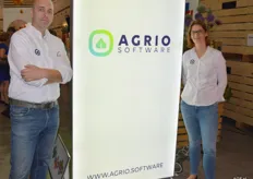 Tonnis Wierenga en Wendy Stegink van Agrio Software.