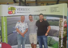 Een familieplaatje van Boomkwekerij Verbeek met Adrie, Ad en Han Verbeek.
