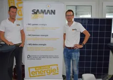 Jakob Berghuis en Paul van der Wouw van Saman Groep. Zij zijn gespecialiseerd in zonnepanelen.
