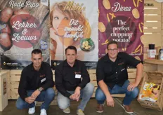 Dennie van Druningen, Richard de Koster en Jelmer van Meer van Aardappelhandelshuis Zuid West Nederland Select Potato