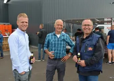 Raymond van Ojen van Xenia Europe, Alex van Schaik nu met pensioen maar voorheen van de WUR Wageningen en Dick van Oostrum van het gelijknamig bedrijf.
