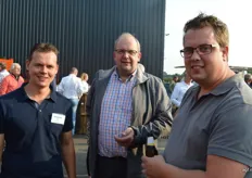 Wim Zondag van Jan Oskam bv samen met Henri en Hendrik Hol van Hol en Zn.