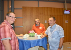 Mr. Menant (GLPM), Pierre Glerant en Sylvain Legrand van AOP Jardins de Normandie