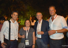 Jaap Pees (FruitMax China), Annemarie Schoevaars (Enza Zaden), Gert Mulder (GroentenFruit Huis) en Chris Groot (Enza Zaden)
