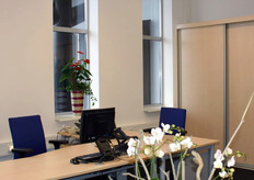 Een van de werklocaties in het nieuwe pand.