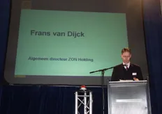 Frans van Dijk, directeur ZON meldde trost dat reeds 110 bedrijven zich op ZON Fresh Park hebben gevestigd