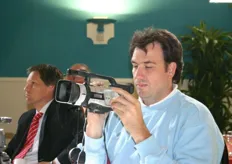 Collega Martijn bediende de videocamera