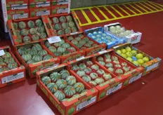 Maar ook nog altijd meloenen uit Spanje. Het importseizoen voor meloenen uit Zuid-Amerika komt langzaam op gang.