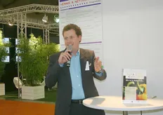 Jochem Wolthuis tijdens zijn lezing over de exportaward