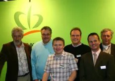 Het jolige team van Fruitmasters: Ben Struker, Gerrit Verkerk, Erik van Ewijk, Jan de Jonge, Harry Jonker en Cees Meijs.