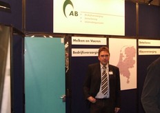 Jaap Bikker in de stand van Agrarische Bedrijfsverzorging.