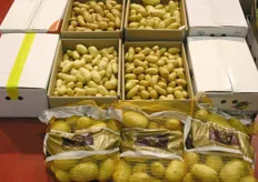 Aardappelen verpakt in een doosje.
