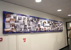 Knipsels en foto's geven de historie van ADB Cool Company weer aan de muur in de hal