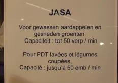 Nieuwe machine van Jasa Packaging in de stand van Johan van Hemens