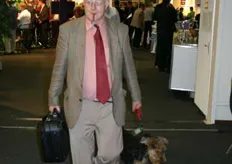 Henk Boekhout had zijn jonge hond meegenomen.