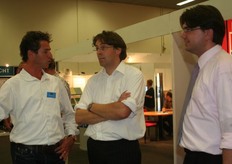 John Grootscholten van Daily Fresh Radish in gesprek met Johan Nooteboom en mijzelf.