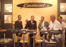 Het Eminent team had twee stands op de beurs: Ron Vijverberg, Jan van Heijningen, Jan Mostert (Haluco) Niek van Dijk (Aweta).