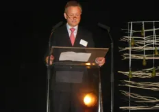 De voorzitter van BayWa AG, Klaus Josef Lutz,tijdens de toespraak