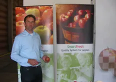 Jan Vernooij van SmartFresh met zijn onafscheidelijke appel