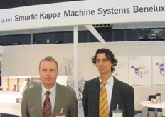 Aardige zuiderburen: Koen de Winter en Peter Schuermans van Smurfit Kappa Machine Systems Benelux. Ze verkopen opzetmachines die rendabel zijn vanaf 500.000 dozen per jaar.