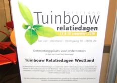 Nieuwtje: Westland Tuinbouw Relatiedagen in De Lier, georganiseerd door ICEM op 15 en 16 september