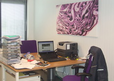 Het paarse kantoor van Kees en zijn vrouw