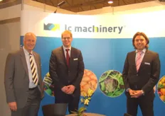 Peter Dieckman, Niek Jongsma, en Chris de Krom van LC Machinery, onderdeel van LC Packaging.