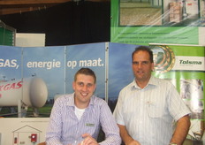 Arjan van Hassel en Frik Bullee deelden een stand, Frik voor OK GAS en Arjan voor Tolsma.