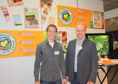 Jasper Kwakkel en Erik Postuma van Fa. Postuma. In samenwerking met een aantal klanten werd de Vol Smaak ontwikkeld voor de AGF-specialist om het bedrijf in de markt te zetten als kwalitatief hoogwaardig.