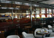 Overzicht van het restaurant voor de passagiers