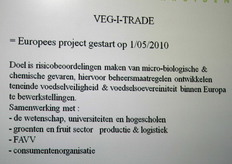 Van Laethem neemt deel aan het Veg-I-Trade project