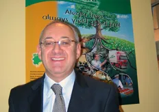 Alegra export manager Diego De Lucca. The stand Alegra was placed within the Italian exhibition (Piazza Italia) at Fruit Logistica