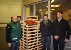 De heren van Superfruit hebben het naar hun zin bij de aardbeien