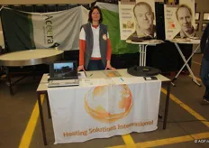 Annemarie Thijssen van Heating Solutions International presenteerde buitenlinten voor bodemverwarming. Hierdoor wordt de grond verwarmd en kunnen producten eerder worden geoogst.