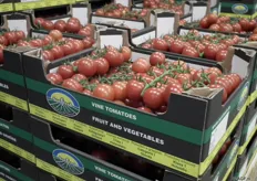 Tomaten van Sunfresh, waaronder Weyers eigen productie vermarkt.