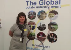 Sophie Lock from The Potato Council promotes the Safe Haven Scheme and the World Potato Conference to be held in Edinburgh, May 2012.