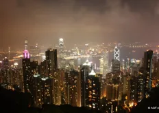 Na het diner gingen we met de hele Holland-afvaardiging naar The Peak, waar je een prachtig uitzicht had over Hong Kong