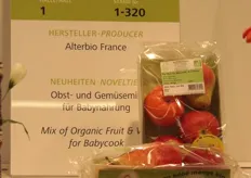 Kleinverpakking 3 stuks fruit voor babyhapje te maken.