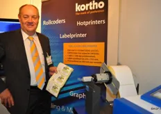 Andre Langeslag van Kortho met de nieuwe full color high speed labelprinter.